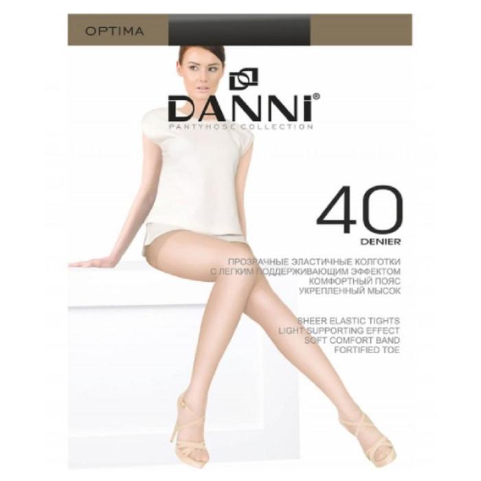

Колготки женские капроновые, Danni Optima 40 ден, цвет чёрный, размер 3