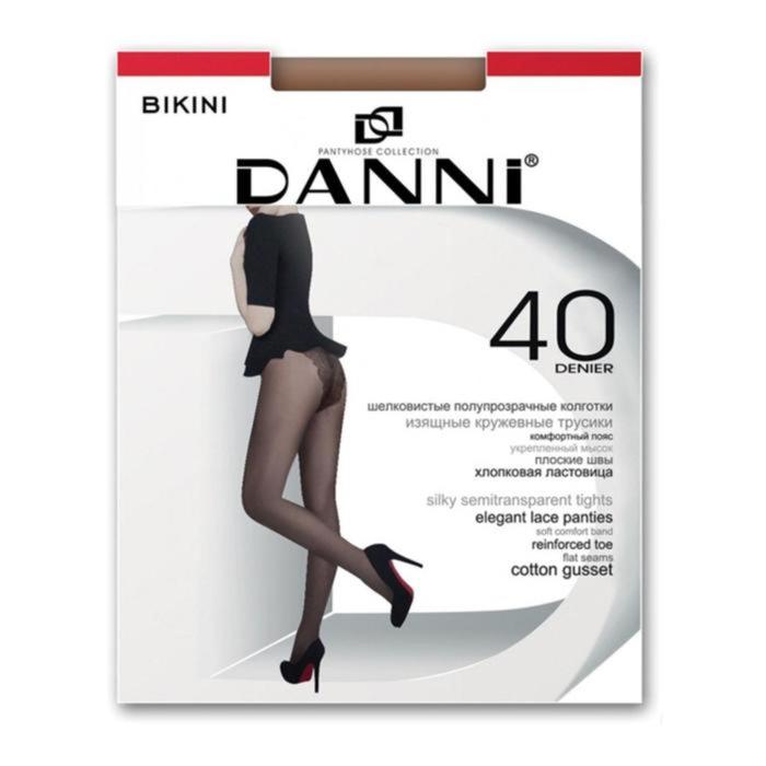 Колготки женские капроновые, Danni Bikini 40 ден, цвет чёрный, размер 3