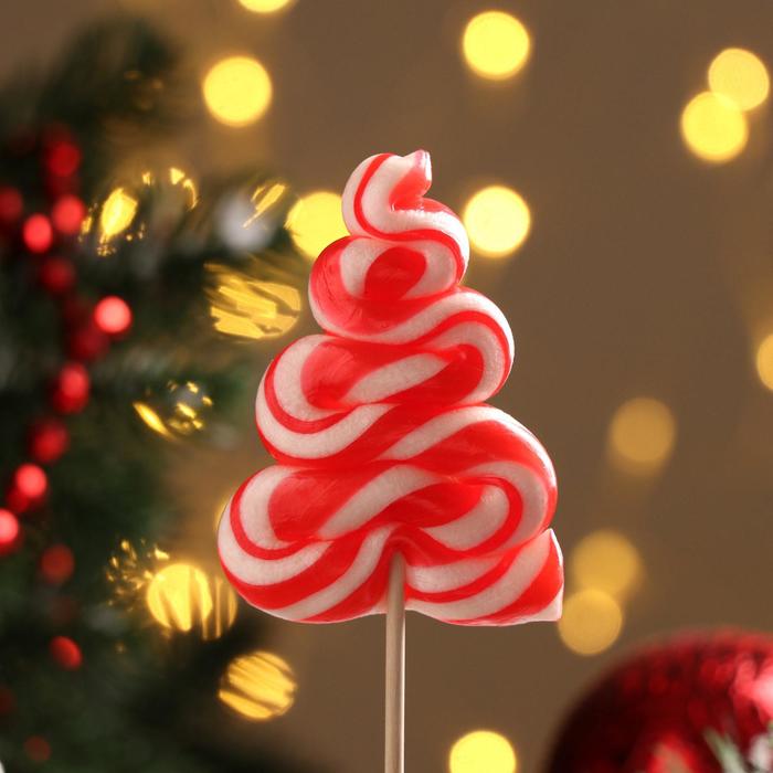 Карамель леденцовая на сахаре «Лолли Елка», без декора, ассорти, 45 г