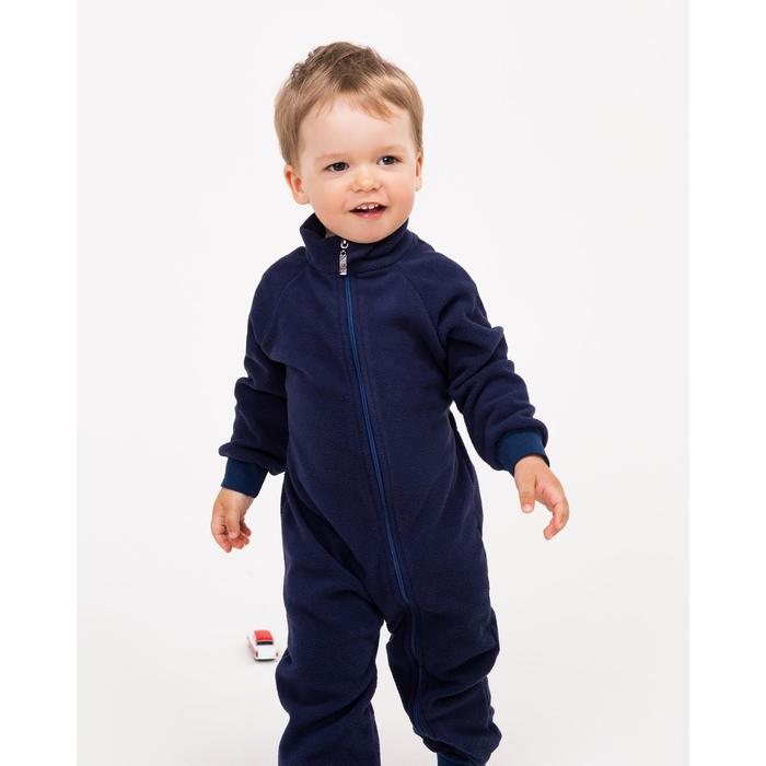 фото Комбинезон воротник-стойка, цвет тёмно-синий (dark navy), рост 80-86 см рыжик