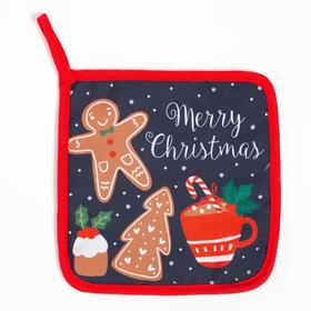 

Новогодний набор кухонный Merry Christmas подставка, прихватка