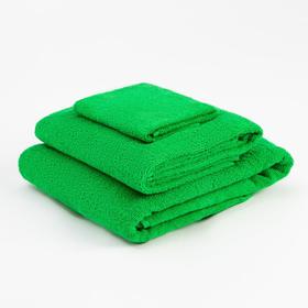 

Набор полотенец Этель (70*130см, 50*90 см, 30*30 см) цв. зеленое яблоко, 320 гр/м2