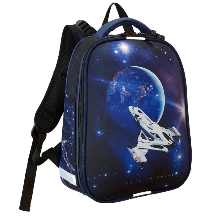 Рюкзак каркасный Stavia, 38 х 30 х 16 см, эргономичная спинка, "Космолет", мультиколор 7334533