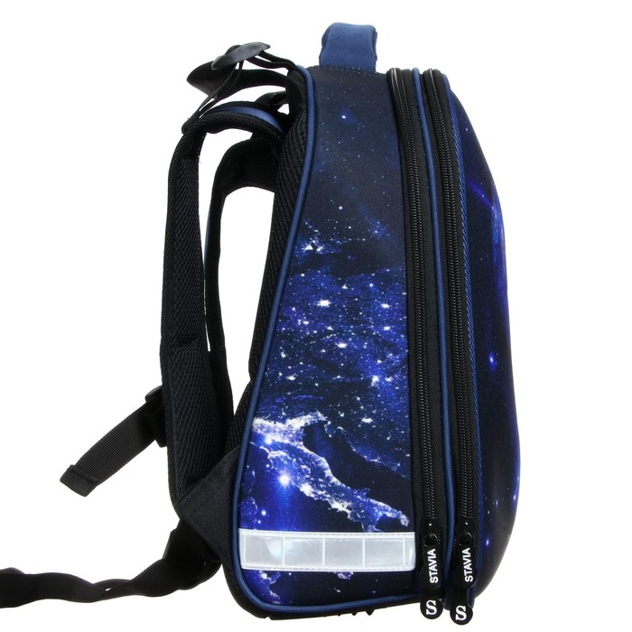 Рюкзак каркасный Stavia, 38 х 30 х 16 см, эргономичная спинка, "Космолет", мультиколор 7334533