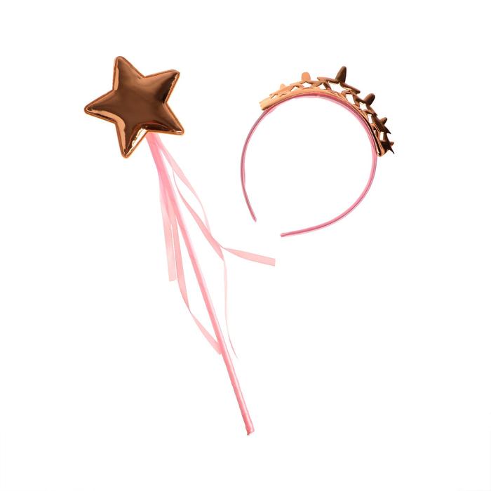 Карнавальный набор «Звезда», 2 предмета: ободок, жезл карнавальный набор звезда 2 предмета ободок жезл
