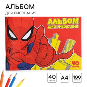 Альбом для рисования А4, 40 л., Человек-паук