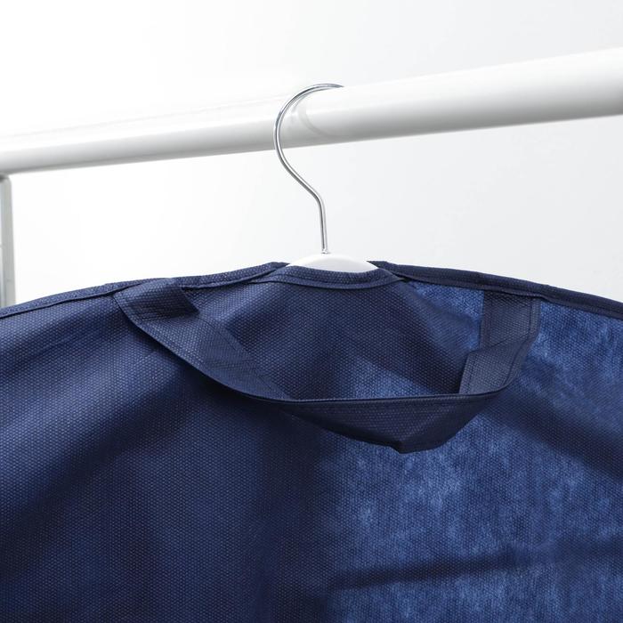 Чехол для одежды 60×100 см, спанбонд, цвет синий