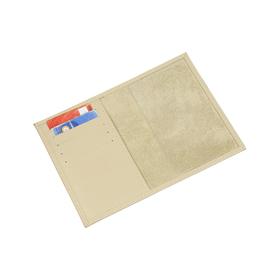 

Обложка для паспорта+карточки П405, без застежки, н/к, бежевый матовый