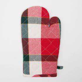 

Варежка-прихватка "Christmas cell" 17х30см, 80% хлопок 20% п/э