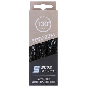 

Шнурки для коньков Blue Sport Titanium Waxed, с пропиткой, полиэстер, длина 330 см