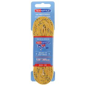 

Шнурки для коньков Texstyle Double Blue Line Waxed, полиэстер, длина 305 см, цвет жёлтый