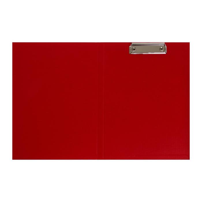 Папка-планшет с зажимом А4, 2 мм, Calligrata прочная, картон/бумвинил, красная (клипборд с крышкой)
