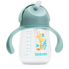 

Кружка-поильник с трубочкой Baboo Safari, 260 мл, 9 месяцев, цвет зелёный