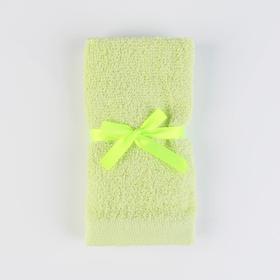 Махровое полотенце, размер 30х30 см, цвет зелёный