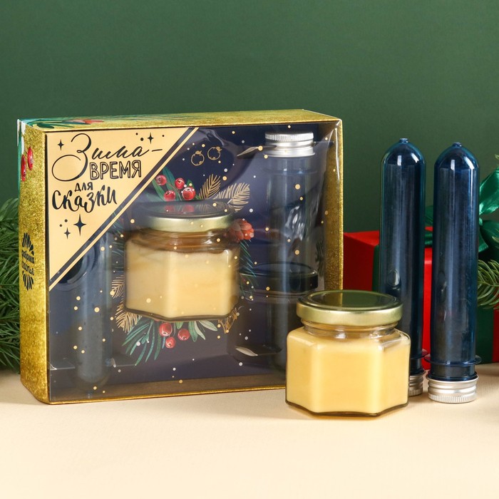 фото Подарочный набор «зима»: чай с лимоном и брусникой, крем-мед с кедровым орехом, 120 г фабрика счастья