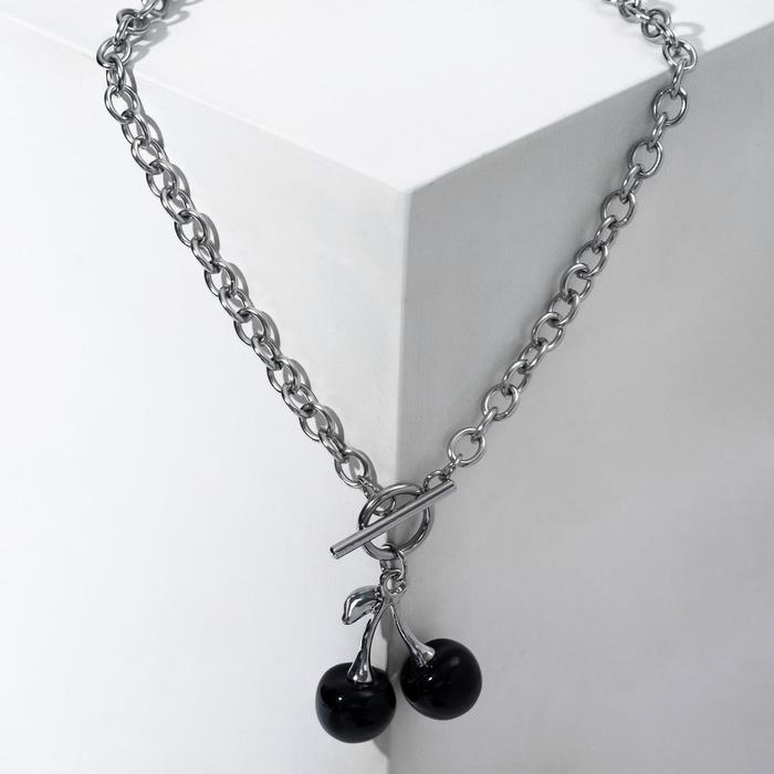 Кулон «Цепь» ветка вишни, цвет чёрный в серебре, 45 см кулон цепь змея цвет чёрный в серебре 45см