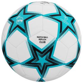 

Мяч футбольный ADIDAS UCL RM Club Ps, размер 5, ТПУ, 12 панелей, машинная сшивка, цвет бирюзовый/белый/чёрный