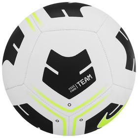 

Мяч футбольный NIKE Park Ball, размер 4, 12 панелей, ТПУ, машинная сшивка, цвет белый/чёрный/жёлтый