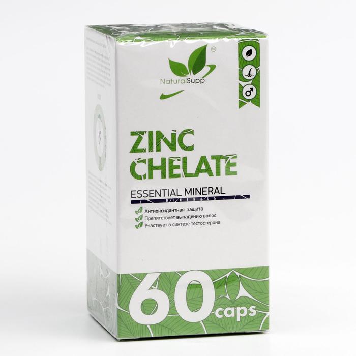 

Zinc Chelate Цинк хелат 60 капсул по 500мг (25мг цинка)