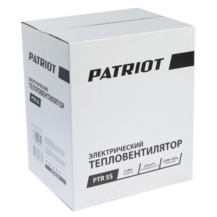 Тепловая пушка PATRIOT PTR 5S, электрическая, 220 В, 3000 Вт, терморегулятор, керамика