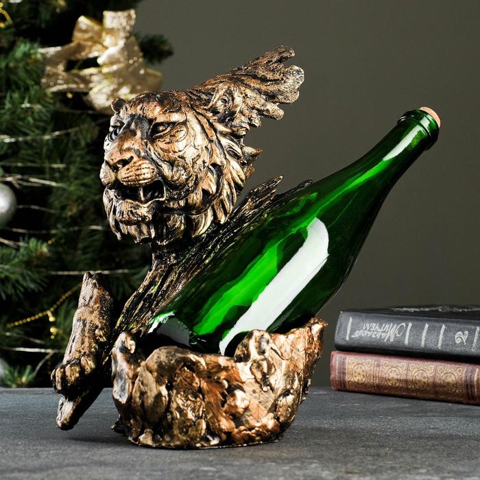 фото Подставка под бутылку "тигр" бронза хорошие сувениры