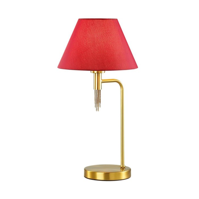 фото Настольная лампа vanessa, e27 1x60вт, цвет античная латунь, красный lumion