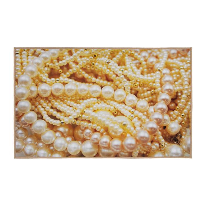 Коврик влаговпитывающий Velur SPA «Жемчужное ожерелье», 50х80 см коврик для ванной влаговпитывающий vortex velur spa золотой песок жёлтый 50х80 см