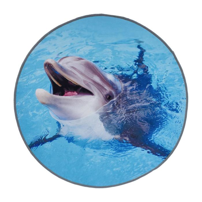 фото Коврик влаговпитывающий velur spa «дельфин», круглый 60 см vortex