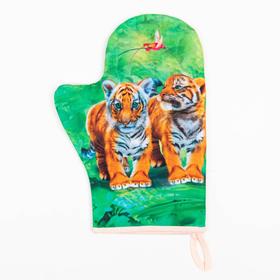 

Варежка-прихватка «Новый год:Tiger fun» 20х28см,35% х/л,65% п/э,ватин 250г/м2