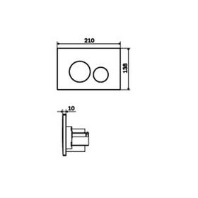 Кнопка управления AM.PM I049001, для скрытых систем инсталляции, пластик, белый глянец от Сима-ленд