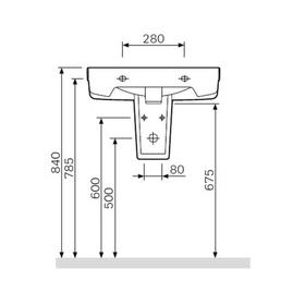 

Полупьедестал AM.PM Bliss L C534970WH, цвет белый