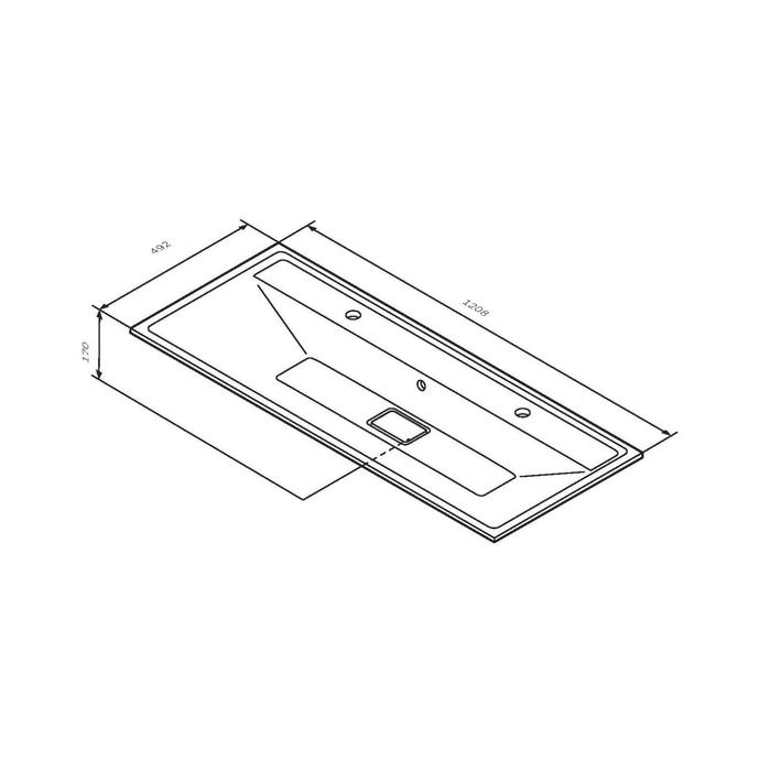 

Раковина AM.PM M50AWPX1201WG INSPIRE V2.0, мебельная, искусственный мрамор, перелив, белый