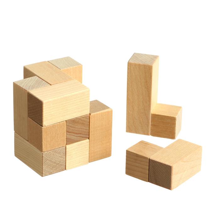 Головоломка «Куб», 7 элементов, размеры: 6 × 6 × 6 см