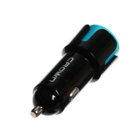 

Автомобильное зарядное устройство Crown CMCC-3021, 2 USB, 1 А + 1х2.4 А, чёрное