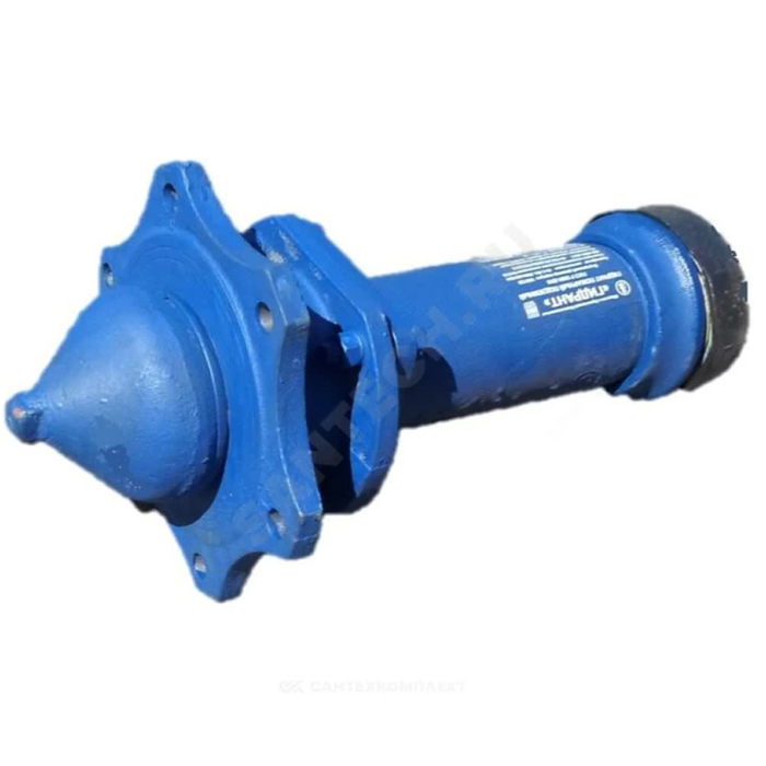 Гидрант пожарный ГИДРОПРОМ-СПБ 016-0030, PN 10, подземный, 2500 мм, чугун, синий