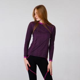 

Термобельё женское (лонгслив) цвет чёрный/сиреневый, размер 50
