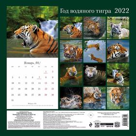 

Год водяного тигра. Календарь настенный на 2022 год