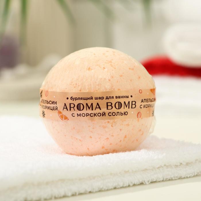 фото Бурлящий шарик для ванны «апельсин с корицей», 160 г aroma soap