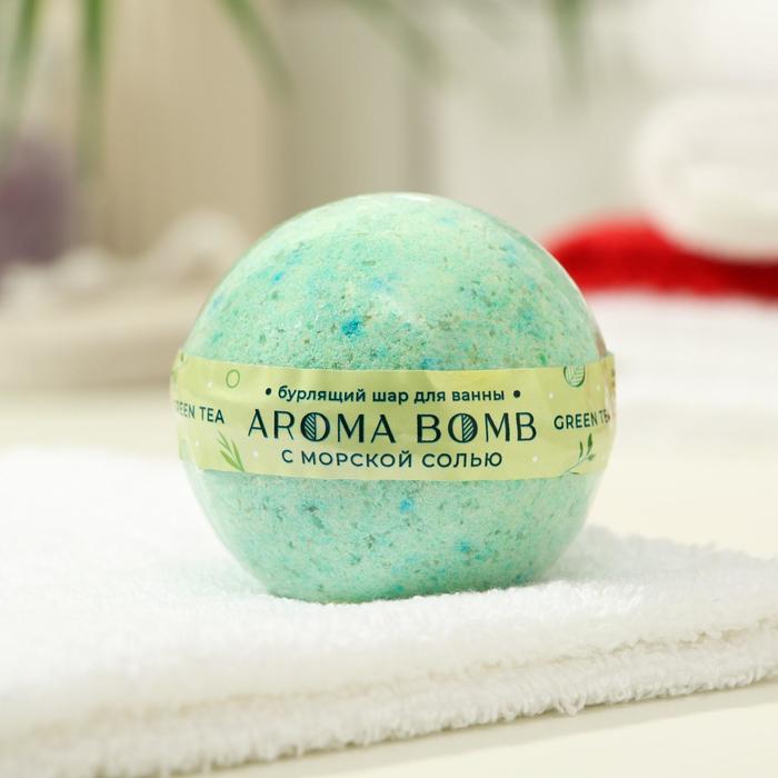 фото Бурлящий шарик для ванны «green tea», 160 г aroma soap