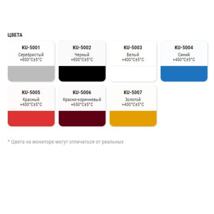 

Эмаль термостойкая KUDO, KU-5006, +650С, Красно-коричневый, 520мл