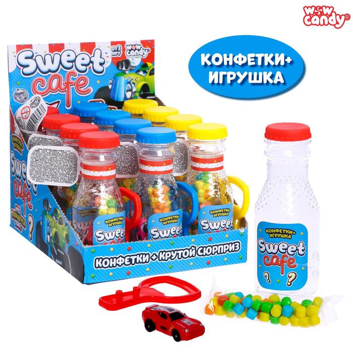 фото Набор с конфетами sweet cafe, машинка, в бутылочке, микс wow candy