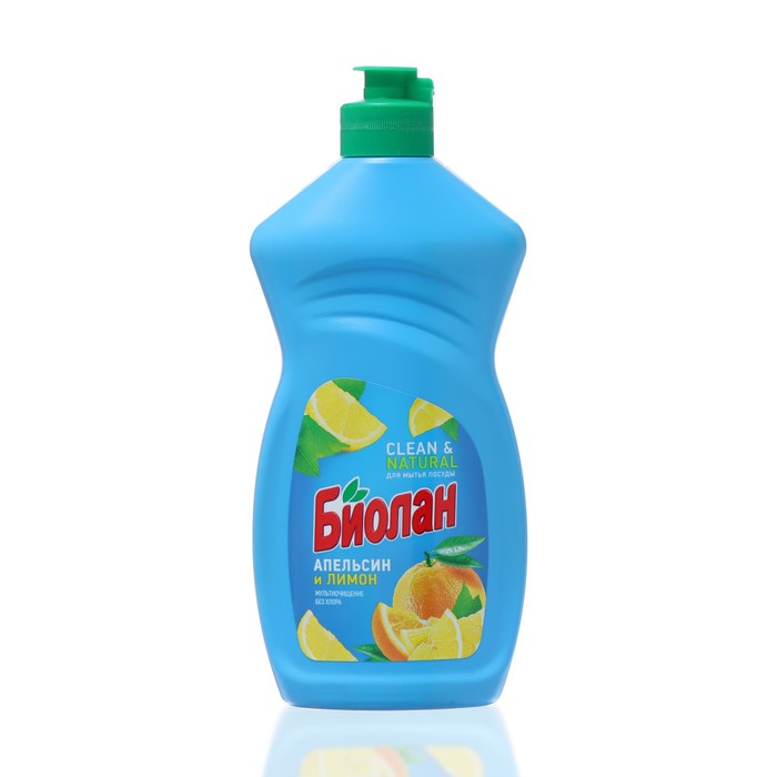 Средство для мытья посуды «Биолан» апельсин-лимон, 450 мл средство для мытья посуды капля vox лимон 450 мл