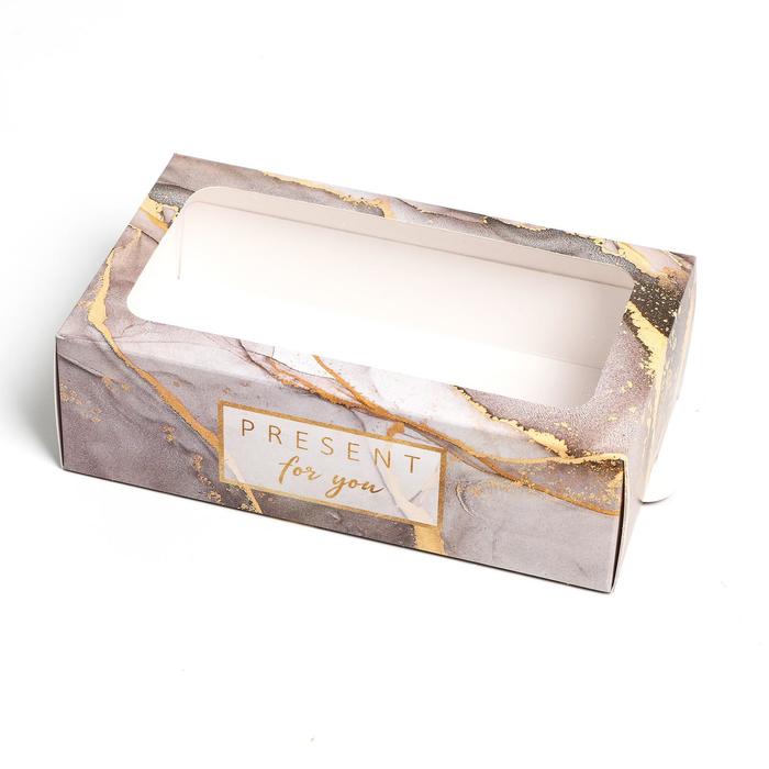 Коробка кондитерская складная, упаковка «Present», 18 х 10,5 х 5,5 см коробка складная present