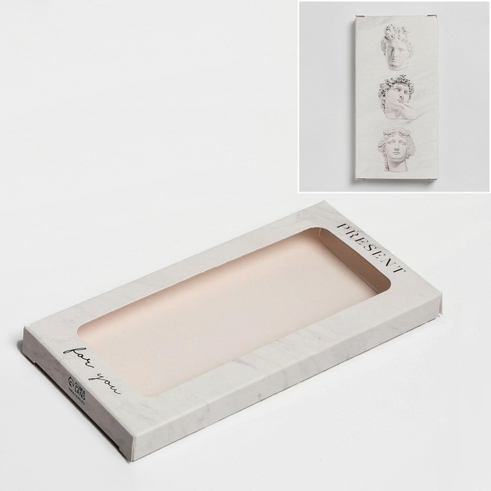 Коробка для шоколада «For you», с окном, 17,3 × 8,8 × 1,5 см