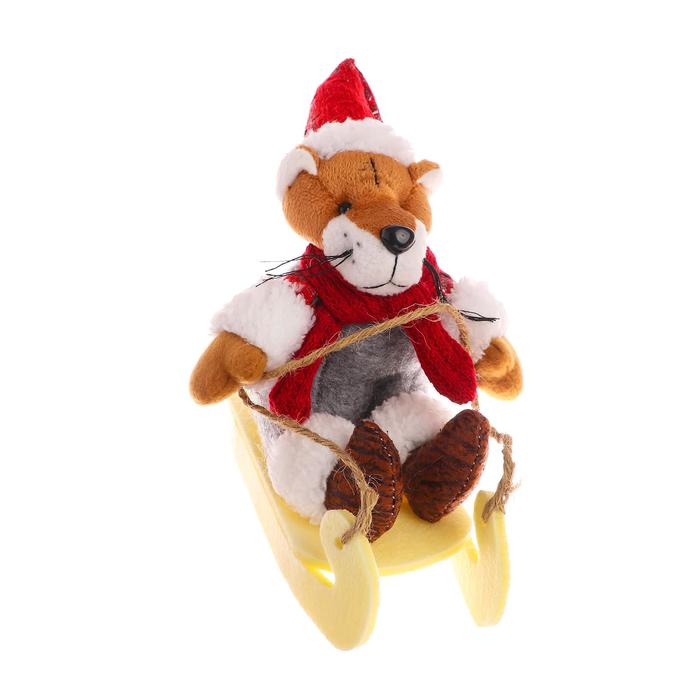 Мягкая игрушка «Тигр», цвета МИКС мягкая игрушка тигр на санках