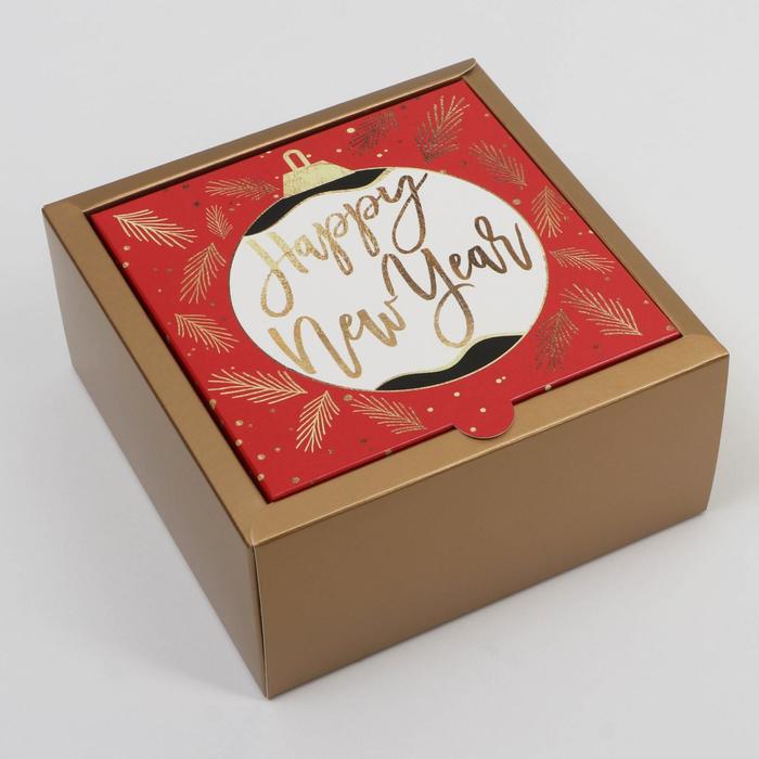 Коробка складная «Новогодняя», 15 × 15 × 7 см коробка складная агат 15 × 15 × 7 см