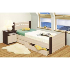 

Кровать 90×200 с ящиком дуб молочный/венге