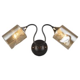 

Бра MD.4052-2-W BK+FGD, 2x60Вт E27, цвет чёрный