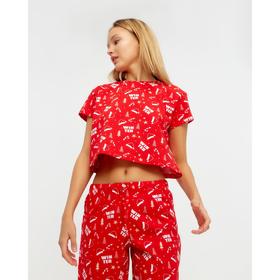 

Пижама женская (футболка и брюки) KAFTAN Winter р. 48-50, красный