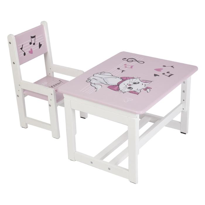 Комплект детской мебели Disney baby 400 SM, «Кошка Мари», цвет розовый-белый